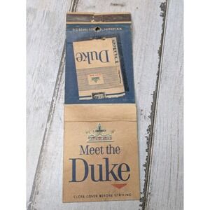 Vintage Duke Cigarettes Matchbook Cover Duke of‎ Durham King Filters